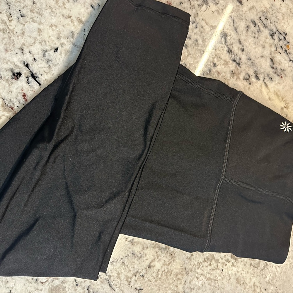 Athleta  Elation Sheen Black Leggings for Active Wear